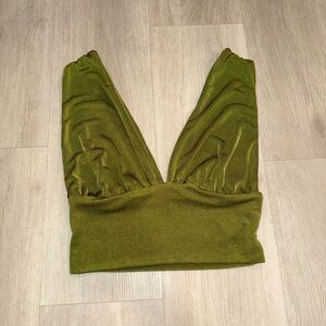 Amazon Green Crop Top